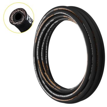 Гидравлический шланг 3/4" x 50 футов, резиновый, 3120 PSI, со стальной оплеткой.