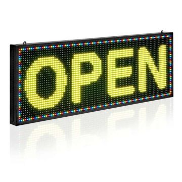 Programuojamas LED ženklas P10, spalvotas lankstus skaitmeninis ekranas 40x14 colių