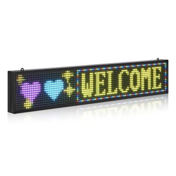 Programuojamas LED skaitmeninis ženklas, P10 spalvotas, 40x8 colių