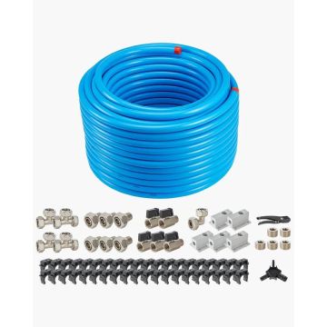 Oro kompresoriaus vamzdynų rinkinys, 200 pėdų, hdpe-aliuminis, mėlynas