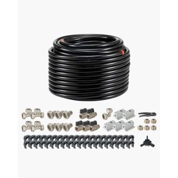 Oro kompresoriaus linijų rinkinys, 200 pėdų hdpe-aliuminio, juodas