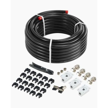 Oro kompresoriaus vamzdžių rinkinys 100 pėdų, 3/4 colio, HDPE aliuminis, juodas