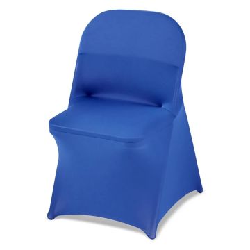 50 vnt. mėlyni tamprūs poliesterio kėdžių užvalkalai, 17,7x18x30,3 col.