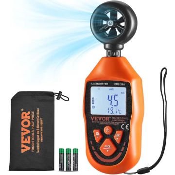 Rankinis skaitmeninis anemometras su LED ekranu, vėjo greitis ir temperatūra