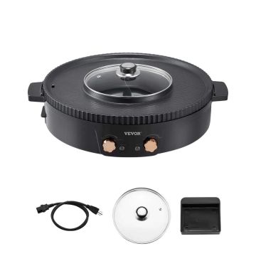 Elektrinis karštas puodas 1800 W su griliu, korėjietiškas BBQ shabu shabu, 2–8 asmenų