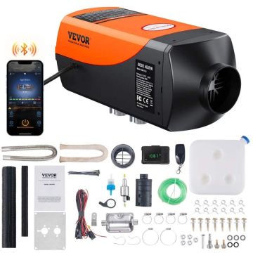 Bluetooth dyzelinis oro šildytuvas 12V 2kW su nuotoliniu valdymu ir LCD ekranų