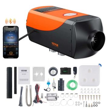 Dyzelinis oro šildytuvas 12 V 5 kW su LCD ir bluetooth