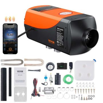 Bluetooth programėlės valdomas 12 V 8 kW dyzelinis oro šildytuvas su nuotoliniu valdymu ir LCD ekranu