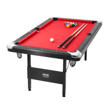Nešiojamas sulankstomas biliardo stalas 192 cm, komplektas (kamuoliukai, lazzos, kreidos)