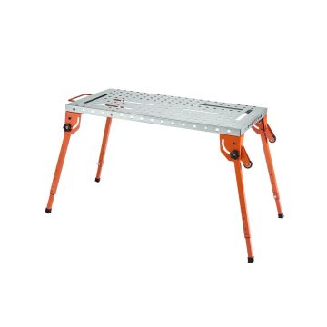 Sulankstomas anglinio plieno suvirinimo stalas, 111x53 cm, 227 kg talpos, reguliuojamo aukščio