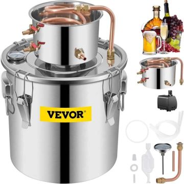 Moonshine distiliavimo aparato rinkinys, 36,3 L su vandens pompa