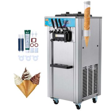 Komercinis 3 skonių ledų aparatas, 1500 W, 2 x 5,5 L nerūdijančio plieno cilindrai