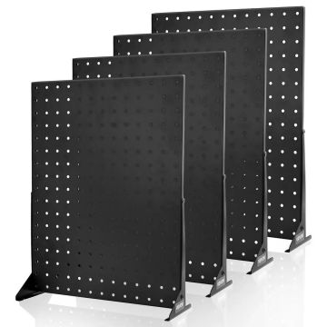 Perforuotas stalviršio demonstracinis stovas, 43x33 cm, plieninis juodas (4 vnt.)