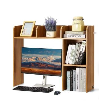 Настольная деревянная книжная полка, 2 яруса, 37x9,5x29 см.