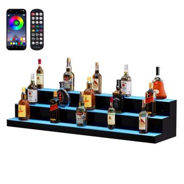 LED-illuminated liquor display case, 122 cm, app control