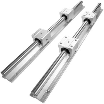 Linijiniai bėgeliai SBR16, 2 vnt., 500 mm su SBR16UU guolių blokais, CNC rinkinio dalis