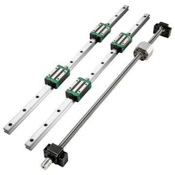 Linijinis kreipiamasis bėgelis HGR20 1700 mm su RM1605 rutuliniu sraigtu ir BF12/BK12 komplektu CNC staklėms