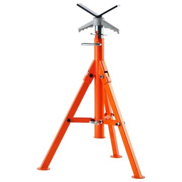 V formos plieninis vamzdžių stovas, reguliuojamas 69–132 cm, 1133 kg keliamoji galia