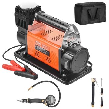 12 V nešiojamas oro kompresorius, 150 PSI, skaitmeninis slėgio matuoklis, padangų pripūtimo komplektas