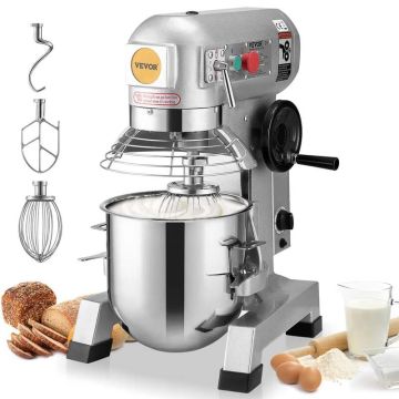 Komercinis stacionarus maisto maišytuvas, 18,7 L, 1100 W, nerūdijančio plieno dubuo