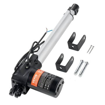 Linijinis pavaros mechanizmas 12 V, 25,4 cm, IP44, 6000 N