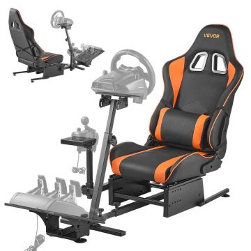 Lenktyninio vairo stovas simuliatoriui, tvirtas, suderinamas su logitech ir thrustmaster modeliais