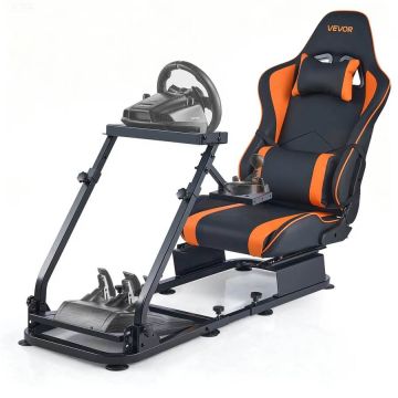 Lenktyninio vairo stovas simuliatoriui su dviguba svirtimi, logitech ir thrustmaster modeliams