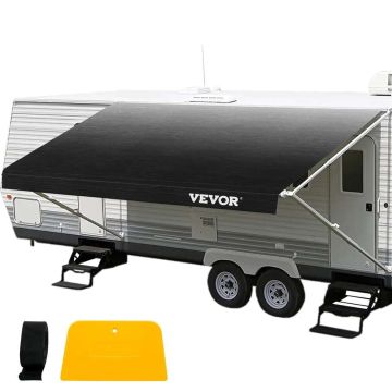 RV tentas, 18 pėdų, universalus vandeniui atsparus medžio anglies spalvos vinilas