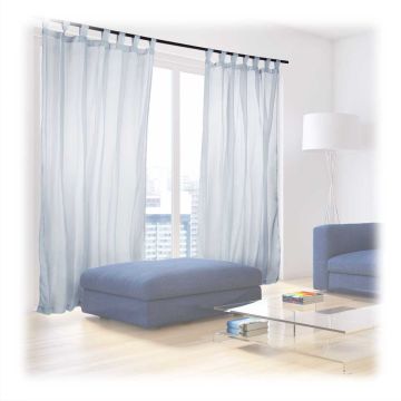 Užuolaidos „Relaxdays“ 10020637_55, 2 vnt, Sidabrinė, 245 × 140 × 0,1 cm