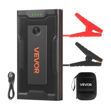 Jump starter VEVOR CP-F61, 12 V, 1000 A, 190 × 130 × 85 mm