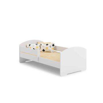 Детская кровать Luk с матрасом и защитным бортиком 144 см x 77 см x 56 см