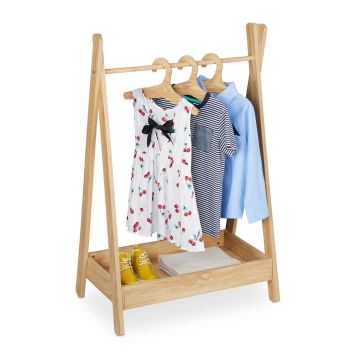 Детская вешалка Relaxdays 10050663.0, со встроенным ящиком, 62 × 98,5 × 40 см