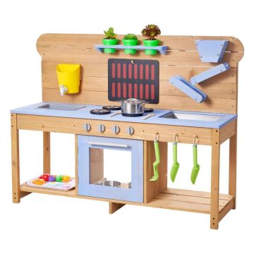Детская уличная игровая кухня VEVOR AC8290, 4 конфорки, 122 × 42,5 × 93 см