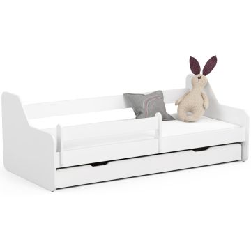 Children's bed ACTIV, with mattress and 1 drawer, white, 90 × 184 × 65 cm