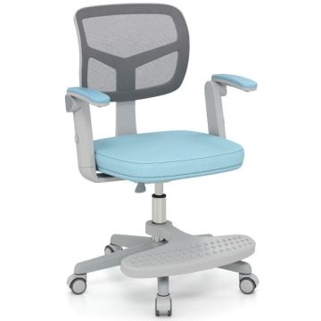 Vaikiška mokymosi kėdė su reguliuojamu aukščiu 41-52 cm, mėlyna