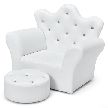 Vaikiška sofa su pufu, su pufu, 58 × 48 × 40 cm