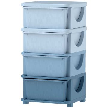 Детский шкаф Homcom 37x37x76см, синего цвета