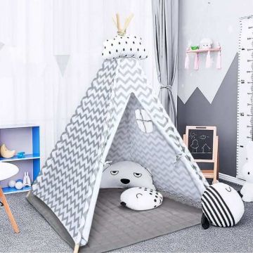 Children's play tent, 4-sided, 119.38 × 119.38 × 13.21 cm