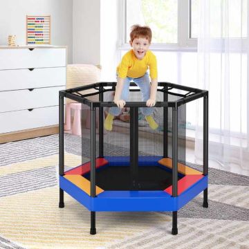 Vaikiškas batutas su apsauginiu tinklu, 360° tinklas, 122 × 87 cm