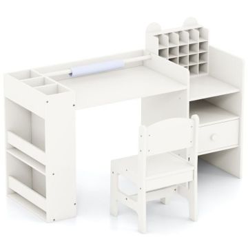 Vaikiškas dailės staliuko ir kėdės komplektas, 107,5 × 40 × 72,5 cm