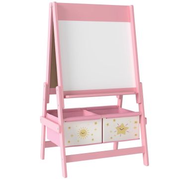 Children's easel, 3 in 1, Pink, 54 × 94 × 46 cm