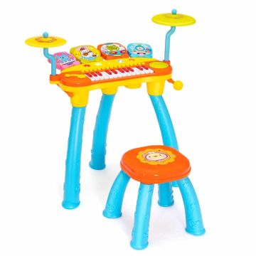 Vaikiškas muzikos instrumentas, 8 būgnai, 27,5 × 26,5 × 14 col