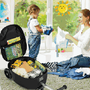 Vaikiškas paspirtuko lagaminas TS10055DS, 2 viename, 27,5 × 13 × 31 col