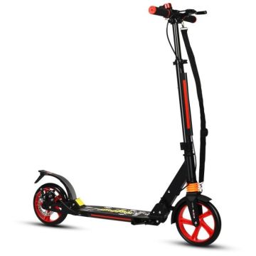 Vaikiškas sulankstomas paspirtukas, reguliuojamas vairo aukštis, 3,62 kg, juodas
