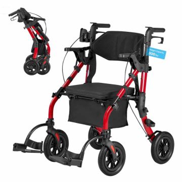 Walker and transport chair VEVOR HFK-9269KD-1, 2 in 1, 107 × 92–106.5 × 73 cm