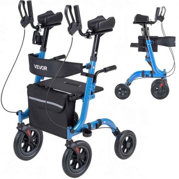 Walker with seat VEVOR HFK-9210KDB-3, 700 × 710 × 1165–1340 mm