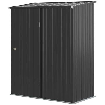 Sodo sandėliukas Outsunny 162x95x196cm., juodos spalvos