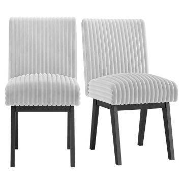 Valgomojo kėdės, 2 vnt, juodos/pilkos, 45,72 × 91,44 × 66,04 cm