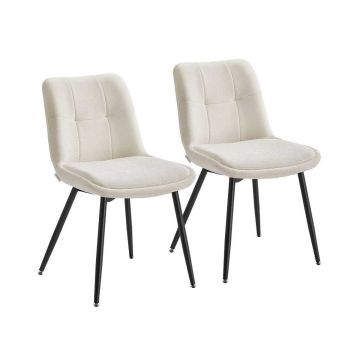 Обеденные стулья VASAGLE KDC151W01, 2 шт, Белая, 56 × 81 × 50 см