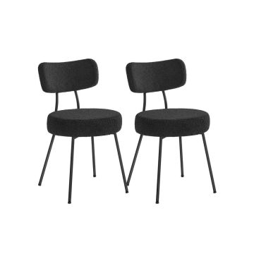 Valgomojo kėdžių komplektas VASAGLE KDC110B01, 2 vnt, 59 × 82,5 × 48,5 cm